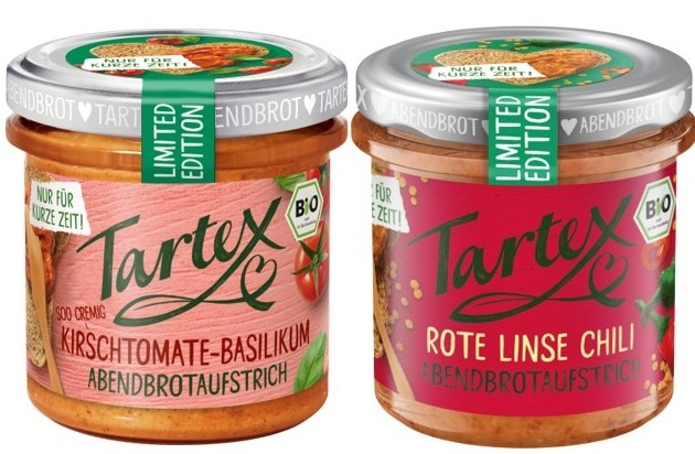 Presseinfo Neue vegane Tartex Sommersorten 2024 KirschtomateBasilikum